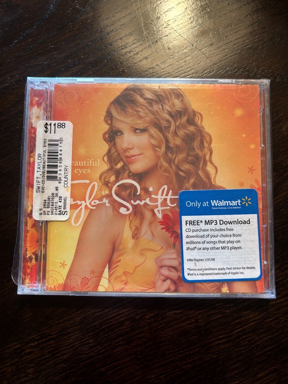 Taylor Swift Beautiful Eyes CD/DVD Walmart Exclusive SEALED Original Lyrics RARE